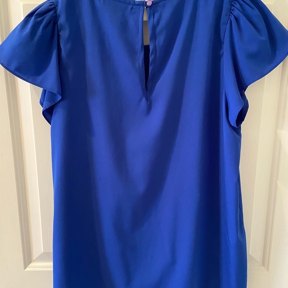Blue short sleeve blouse - Picture 3 of 6